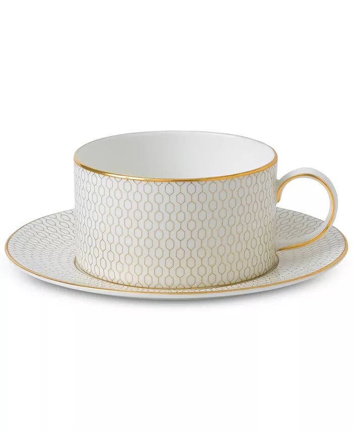 Wedgwood Gio Gold Teacup & Saucer Set - Macy's | Macy's