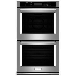 30 in. Double Electric Wall Oven Self-Cleaning with Convection in Stainless Steel | The Home Depot