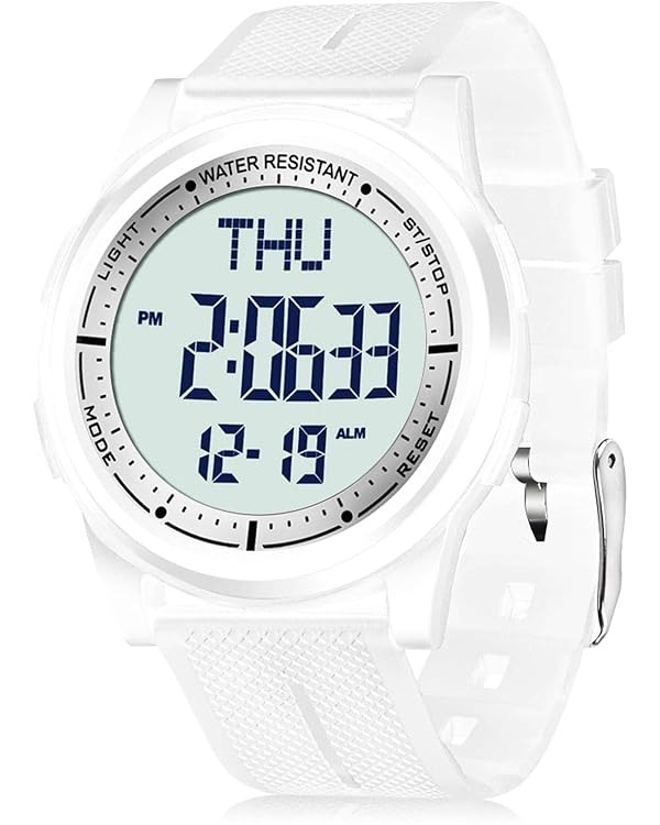 Beeasy Digital Watch Waterproof with Stopwatch Alarm Countdown Dual Time, Ultra-Thin Super Wide-A... | Amazon (US)