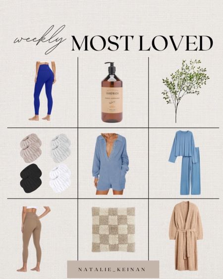 Weekly most loved! Some of your favorites from last week!
Amazon Lululemon dupe leggings, hand soap, faux stems for under $4.00, wristbands, sweater romper, H&M pajamas, checkered pillow covers, fluffy robe 





#LTKstyletip #LTKunder100 #LTKFind