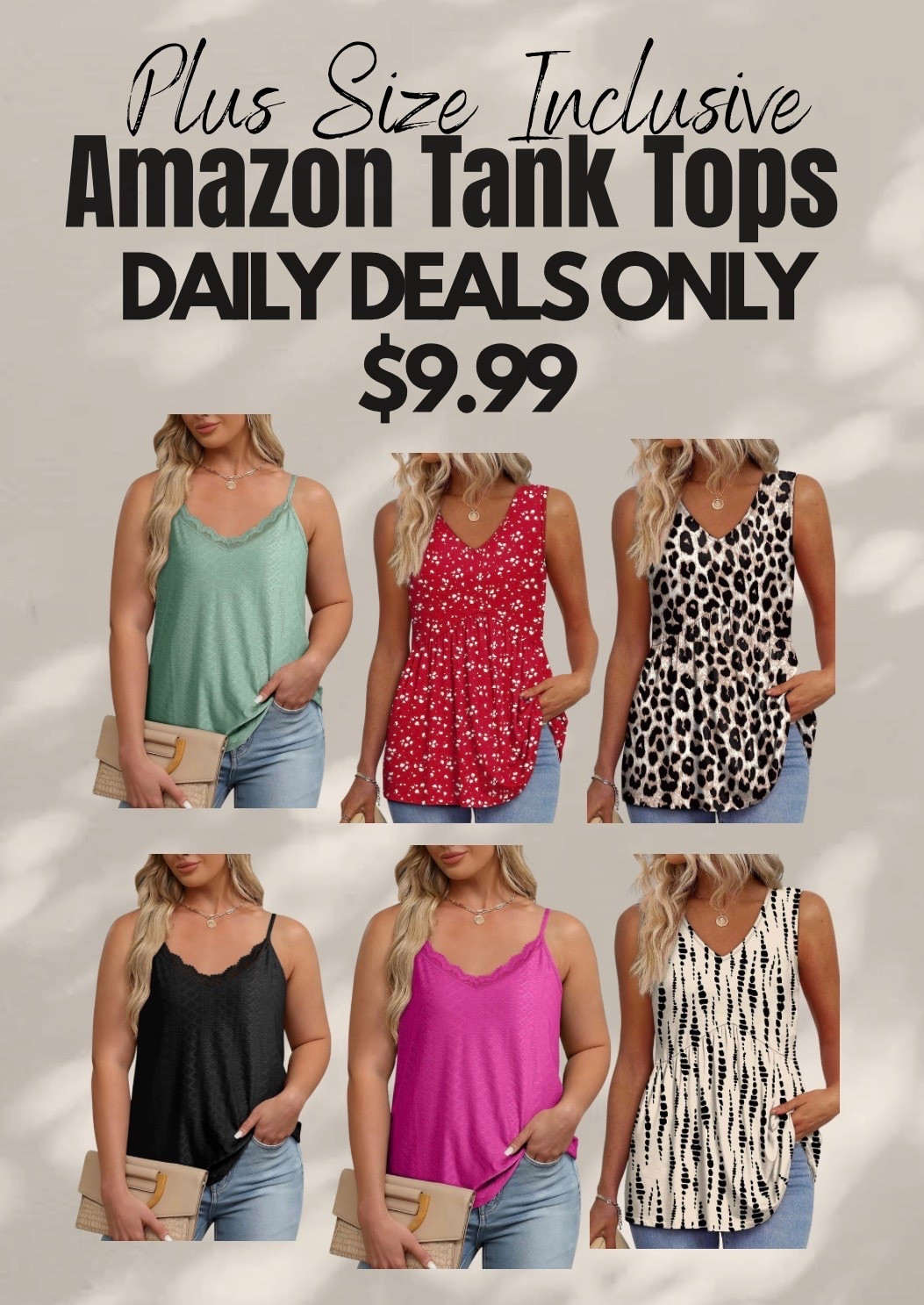 Summer clearance daily deals! Plus size inclusive tank tops ‼️

#LTKPlusSize #LTKootd