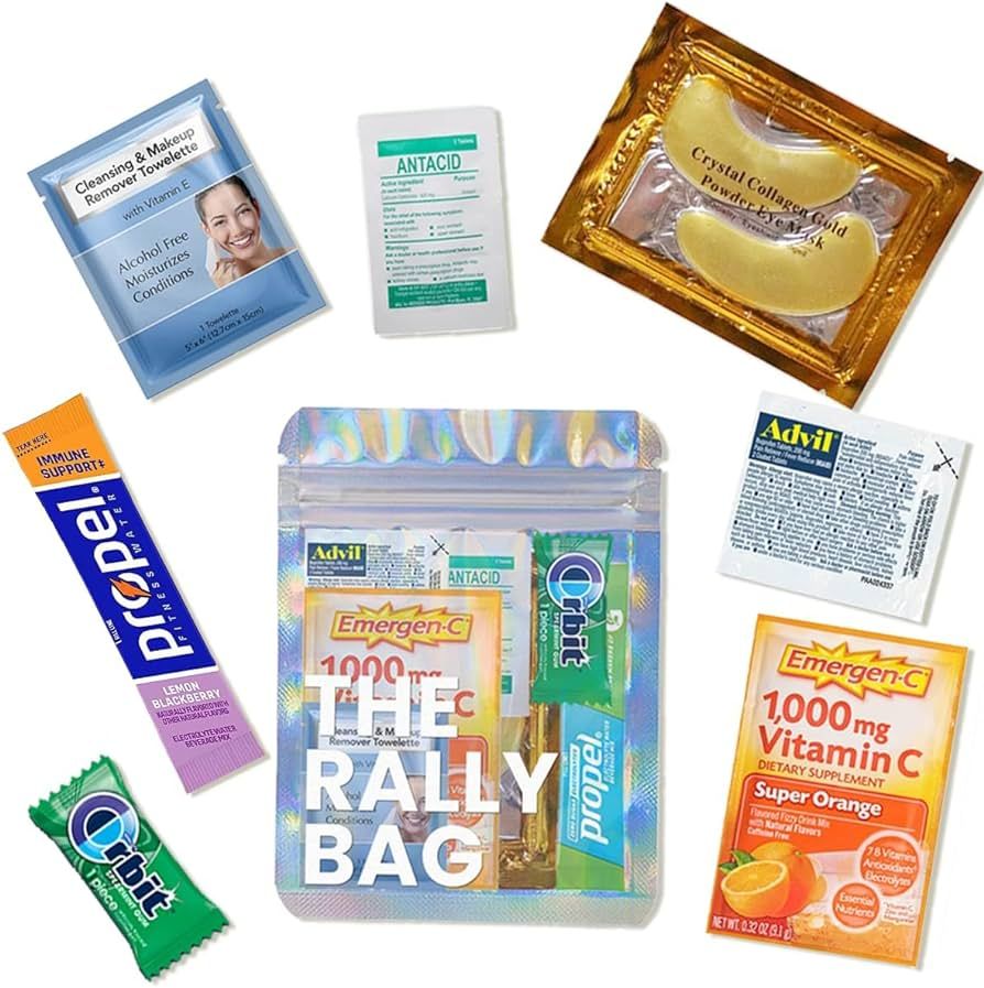 The Rally Bag - 5 Hangover Kits for Bachelorette Parties & Weddings | Filled Hangover Kits with B... | Amazon (US)