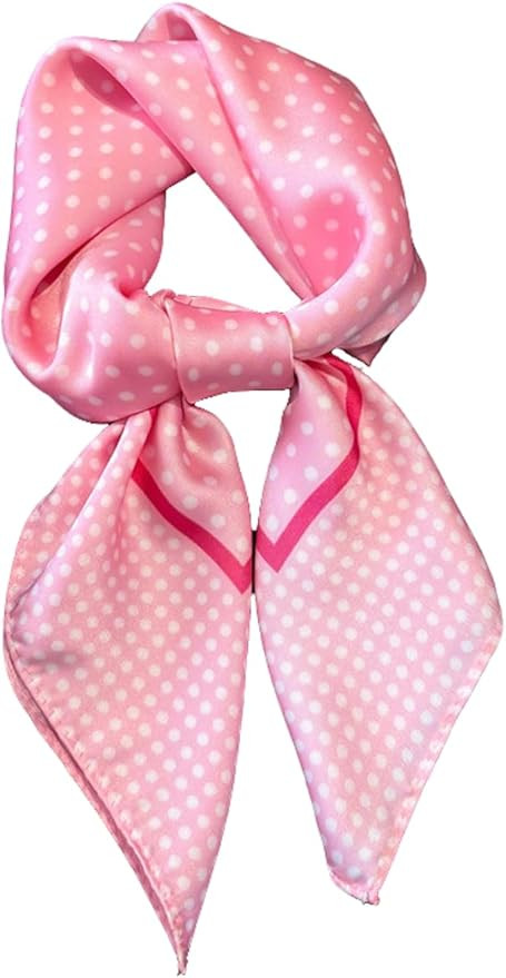 Polka Dots Square Scarf for Women 1950s Silk Satin Head Neck Scarves Soft Retro Kerchief Neckerch... | Amazon (US)