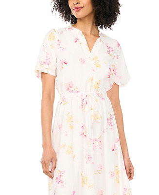 Women's Floral Split V-Neck Maxi Dress | Macy's