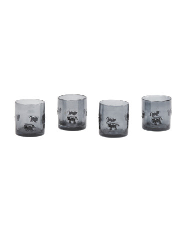 4pk Cat Double Old Fashioned Glasses | TJ Maxx
