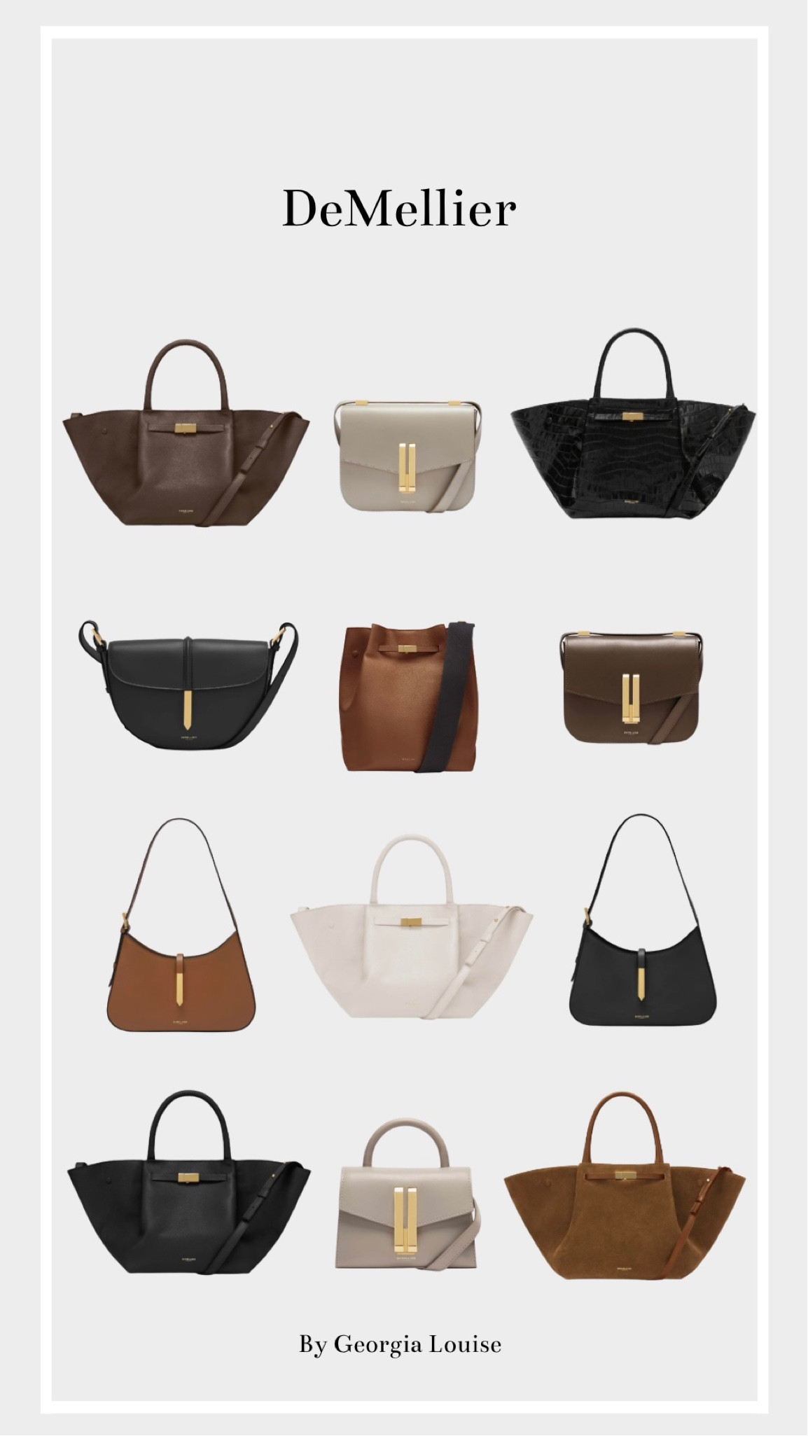 DeMellier Edit, Staple Bags, Neutral Bags, Black Bag, Shoulder Bag, Large Bag, Cross Body Bag 

#LTKeurope #LTKitbag #LTKSeasonal