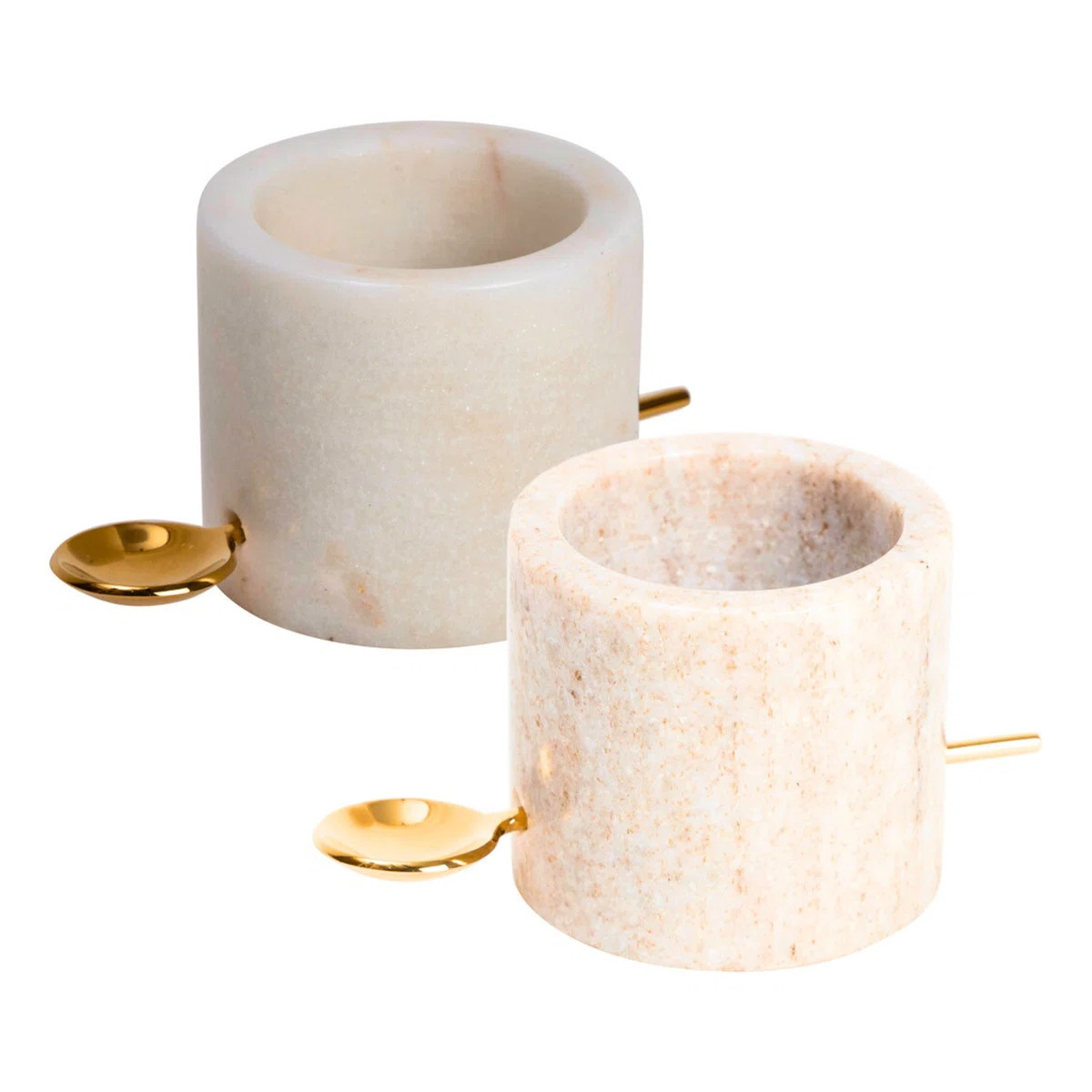 Pacha Marble Salt & Pepper Cellar Set | Wayfair North America