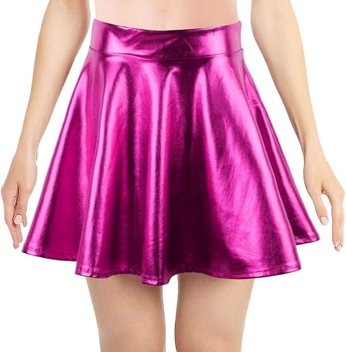 Simplicity Women's Metallic Ballet Dance Flared Skater Skirt Fancy Dress | Amazon (US)