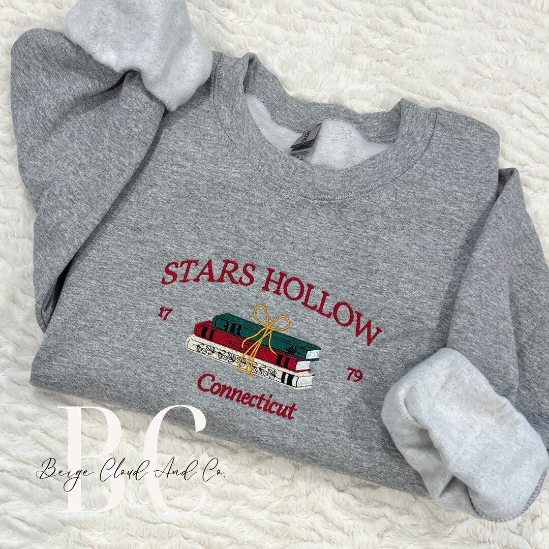 Stars Hollow Book Sweatshirt Embroidered Crewneck Fall - Etsy | Etsy (US)
