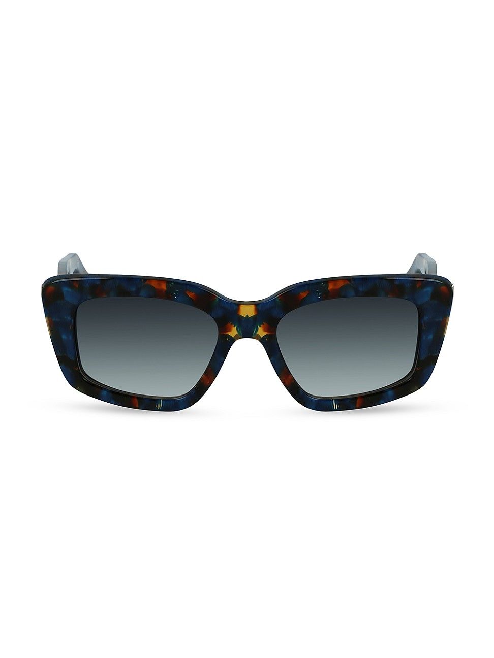Women's Gancini 52MM Modified Rectangle Sunglasses - Blue Havana | Saks Fifth Avenue