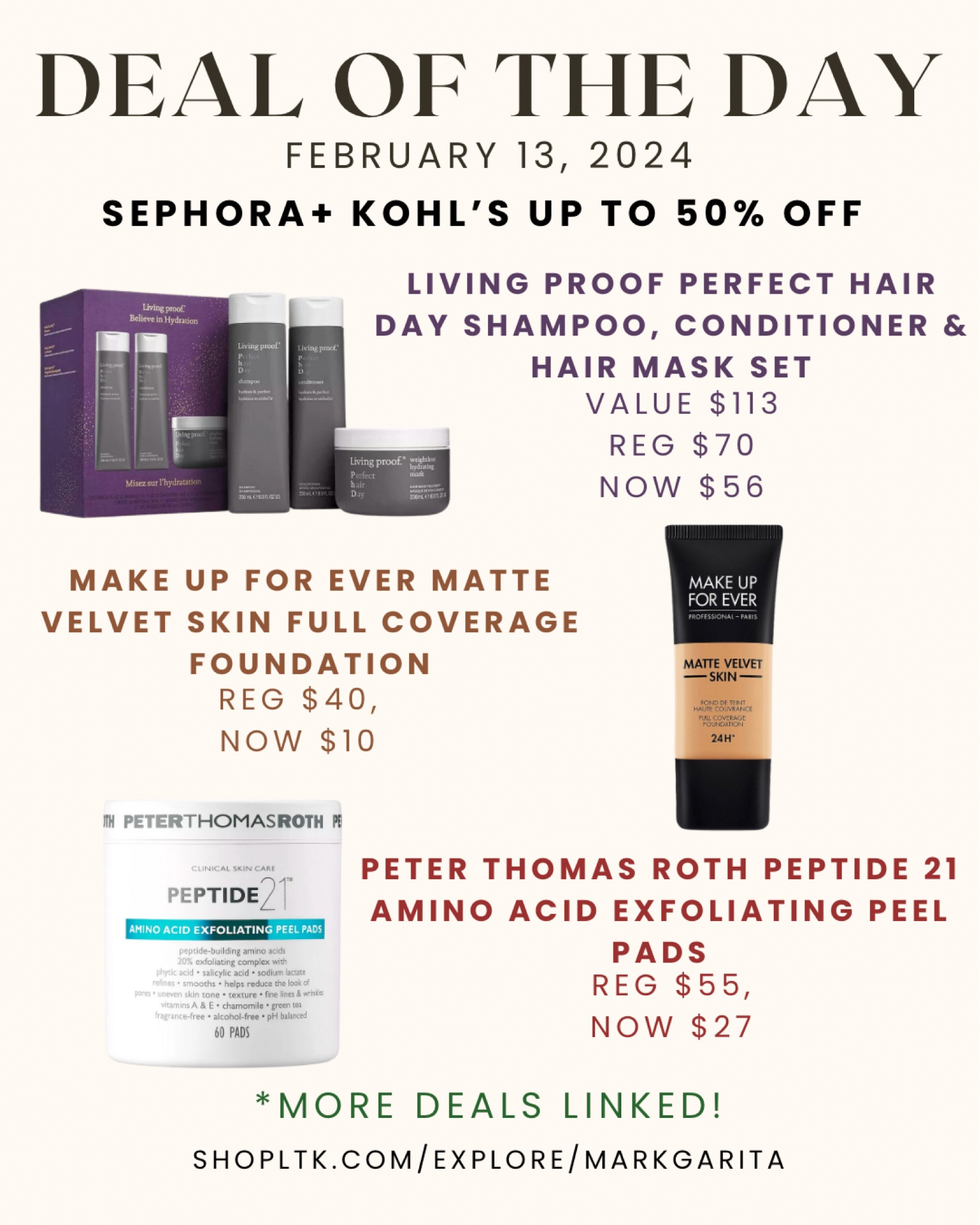 Sephora at kohl’s current makeup deal! Up to 50% off on soooo many goodies I have linked to this post. 

#LTKbeauty #LTKGiftGuide #LTKsalealert