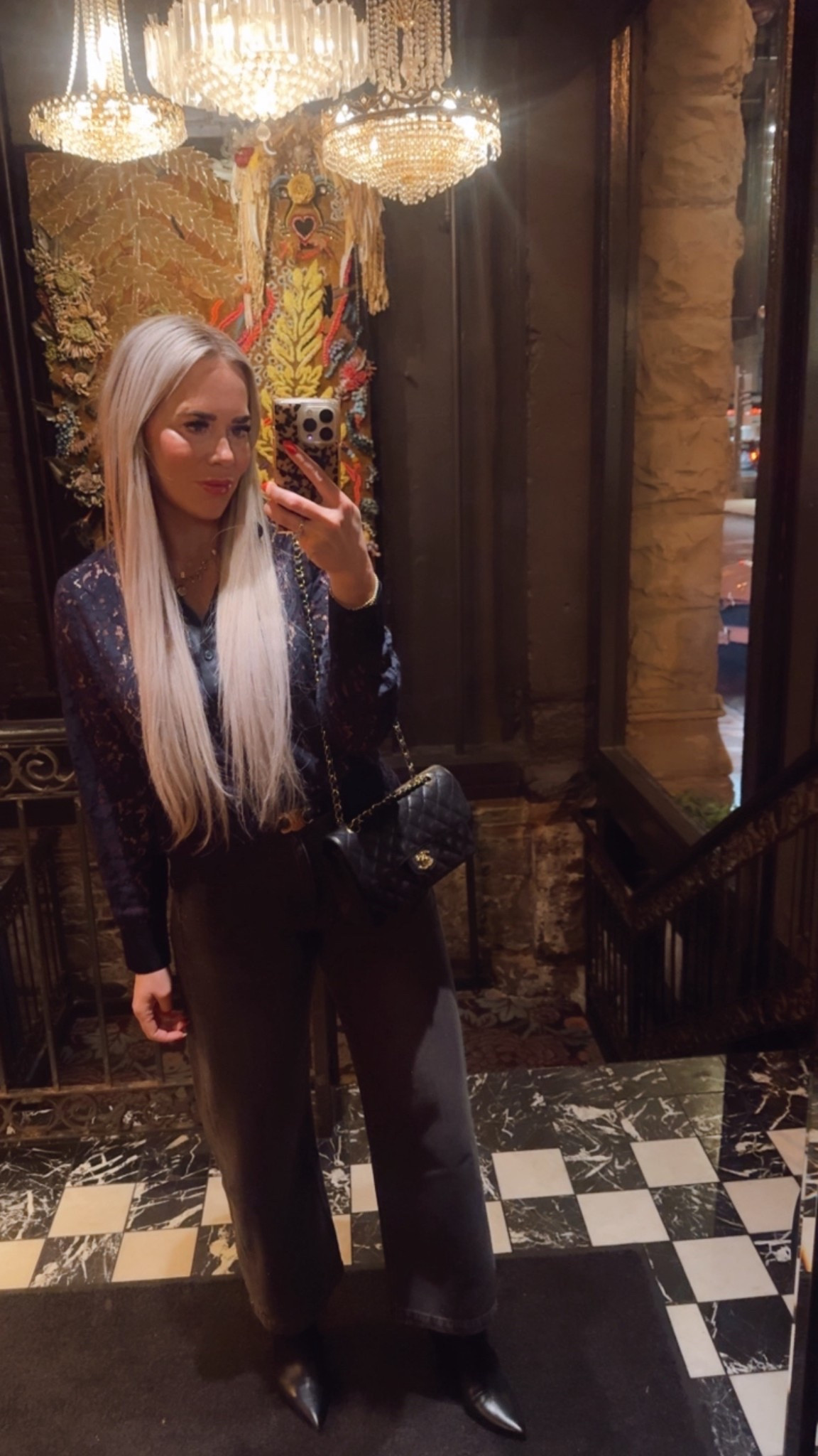 Dinner at Piano Piano in TO. 🎹 🍝  love the washed black of these jeans with the subtle rhinestones. 

#LTKtravel #LTKfall #LTKcanada