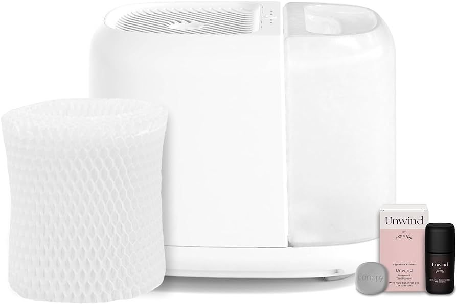 Canopy Humidifier Plus, White, Large Room Humidifier, Large Living Space, 36HR Run Time, 5.5L Tan... | Amazon (US)