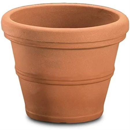 Crescent Garden Brunello Classic Rolled-Rim Plant Pot 14” Weathered Terracotta | Walmart (US)