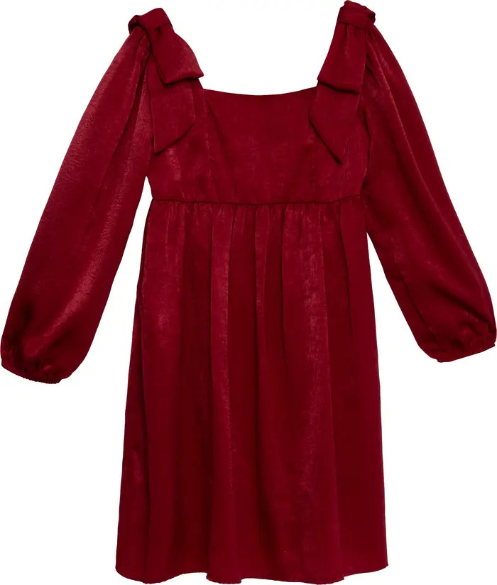 Kids' Bow Shoulder Satin Dress | Nordstrom Rack
