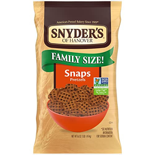 Snyder's of Hanover Pretzel Snaps, Family Size, 16 Oz Bag | Amazon (US)