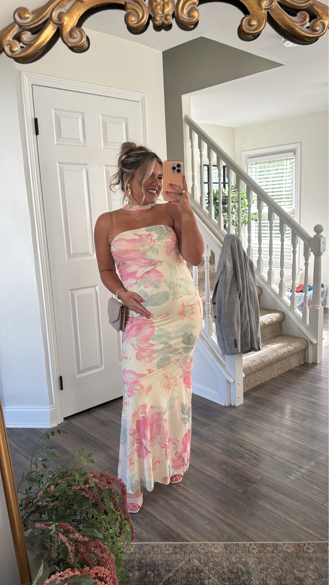 bump friendly wedding guest dress 🌸

#LTKgrwm #LTKBump #LTKWedding