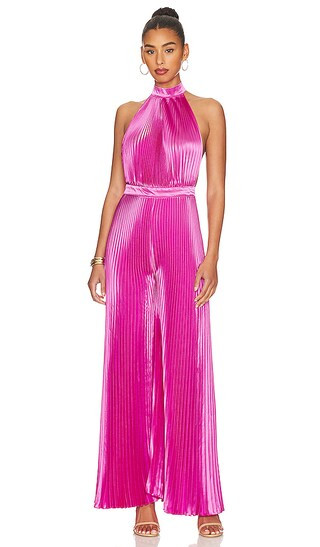 Low Back Cinema Jumpsuit in Flamingo | Revolve Clothing (Global)