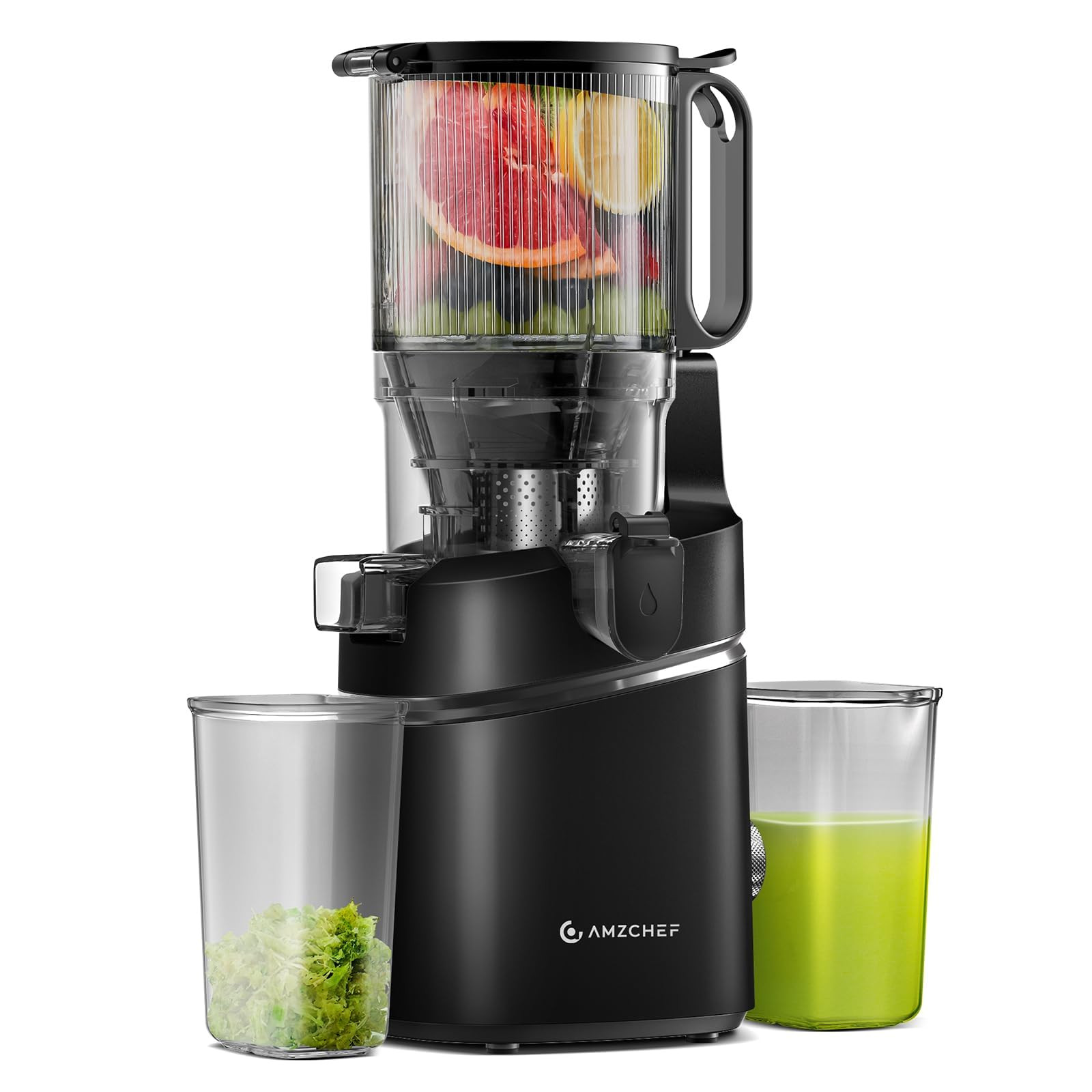 AMZCHEF Juicer Machines, 5.8" Extra Self-Feeding Cold Press Juicer for Whole Vegetable & Fruit, J... | Amazon (US)