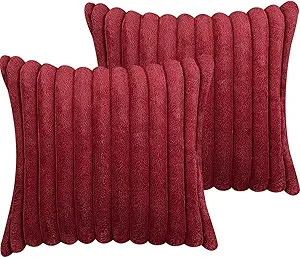20x20 Throw Pillow Covers Set of 2, Decorative Faux Fur Covers for Bed, Couch Soft Fluffy Pillow ... | Amazon (US)