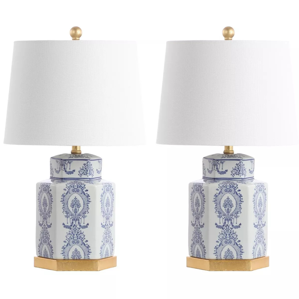 Bodin Table Lamp (Set of 2) - 23 Inch Height - TBL4150 - Blue/White - Safavieh | Target