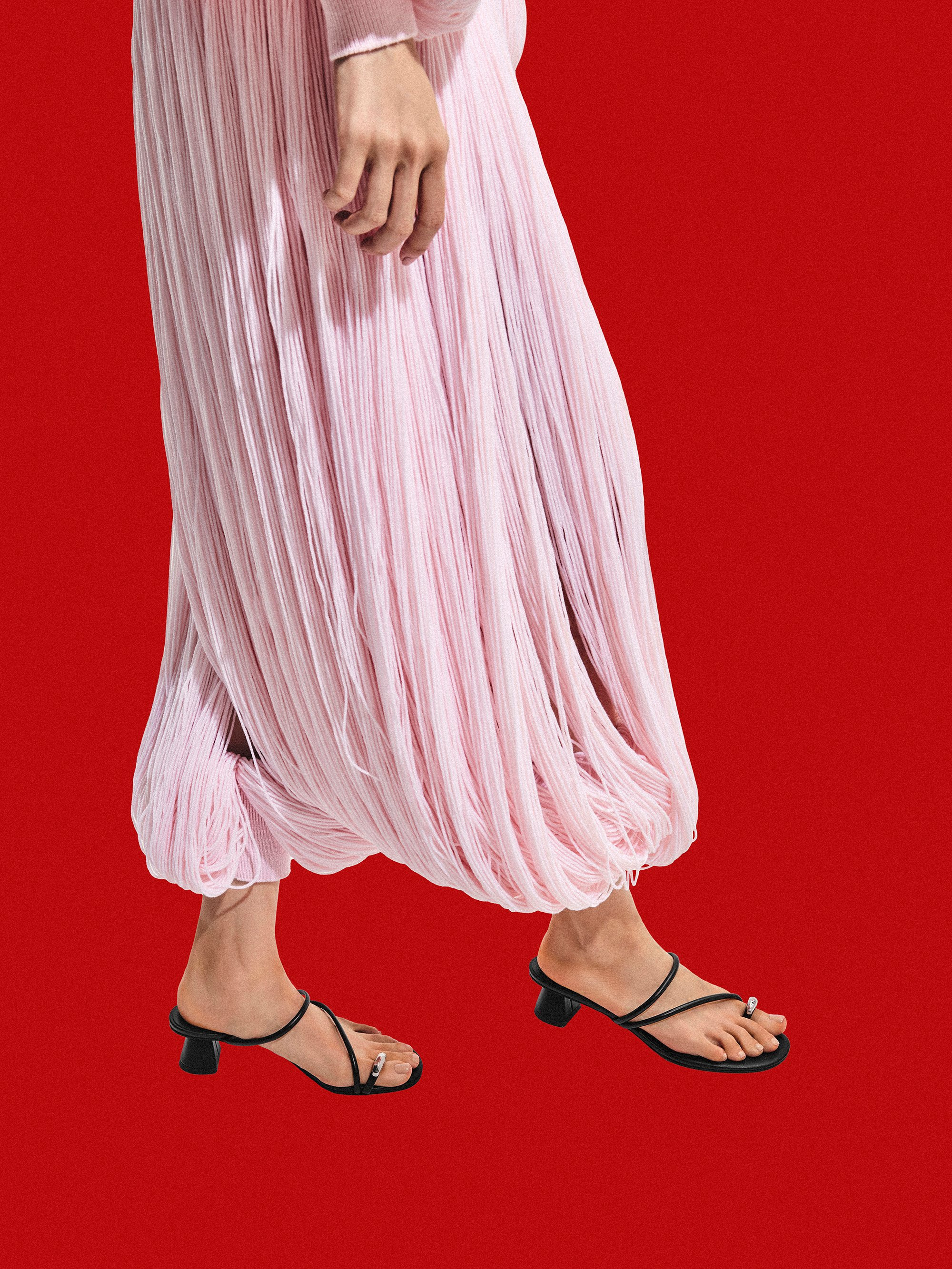 Toe-Ring Strappy Heels
    
         - Black | Charles & Keith UK