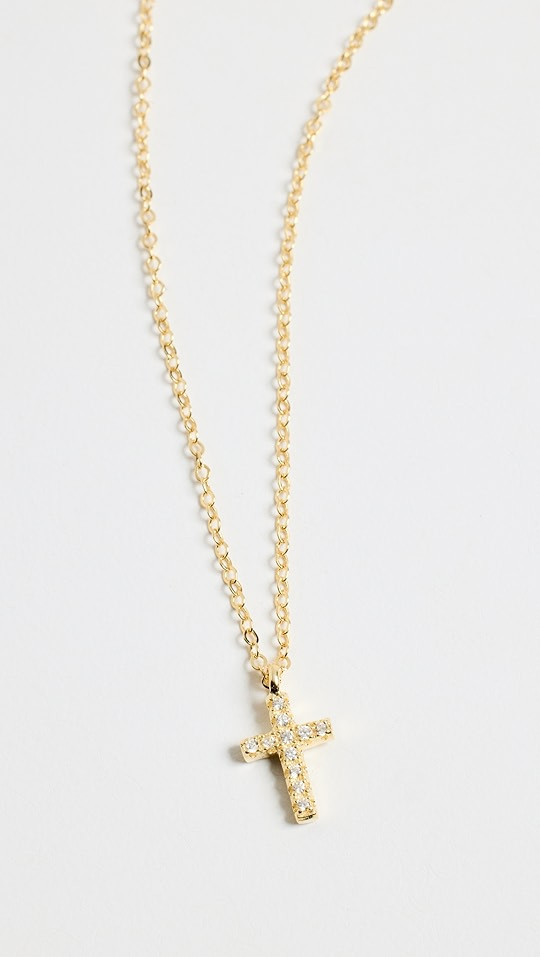 Mini Pave Cross Necklace | Shopbop