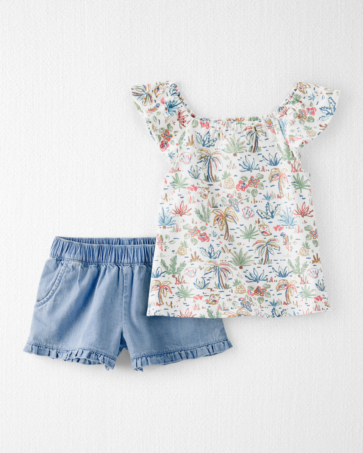 Toddler 2-Piece Organic Cotton Tropical Paradise Print Set - Little Planet | Carter's | Carter's Inc