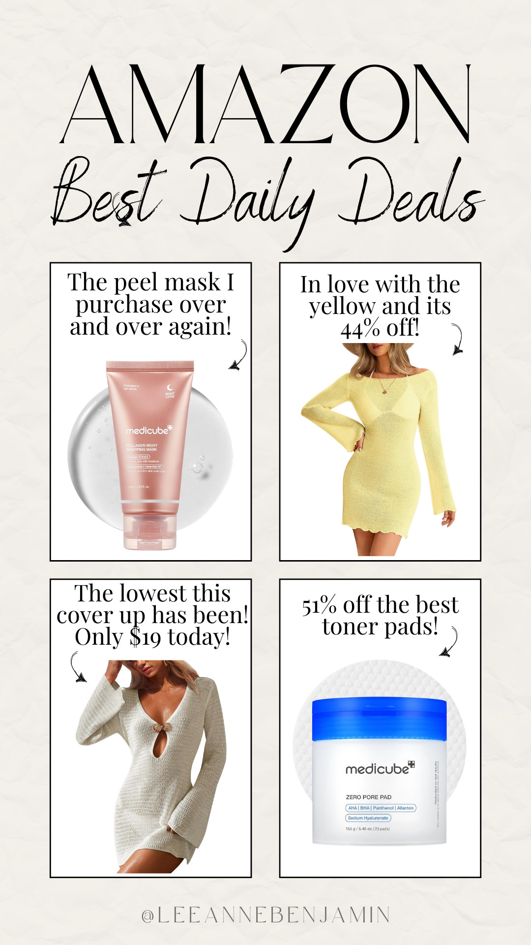 Top 4 daily deals on Amazon today!  

 #LTKSaleAlert #LTKSwim #LTKTravel