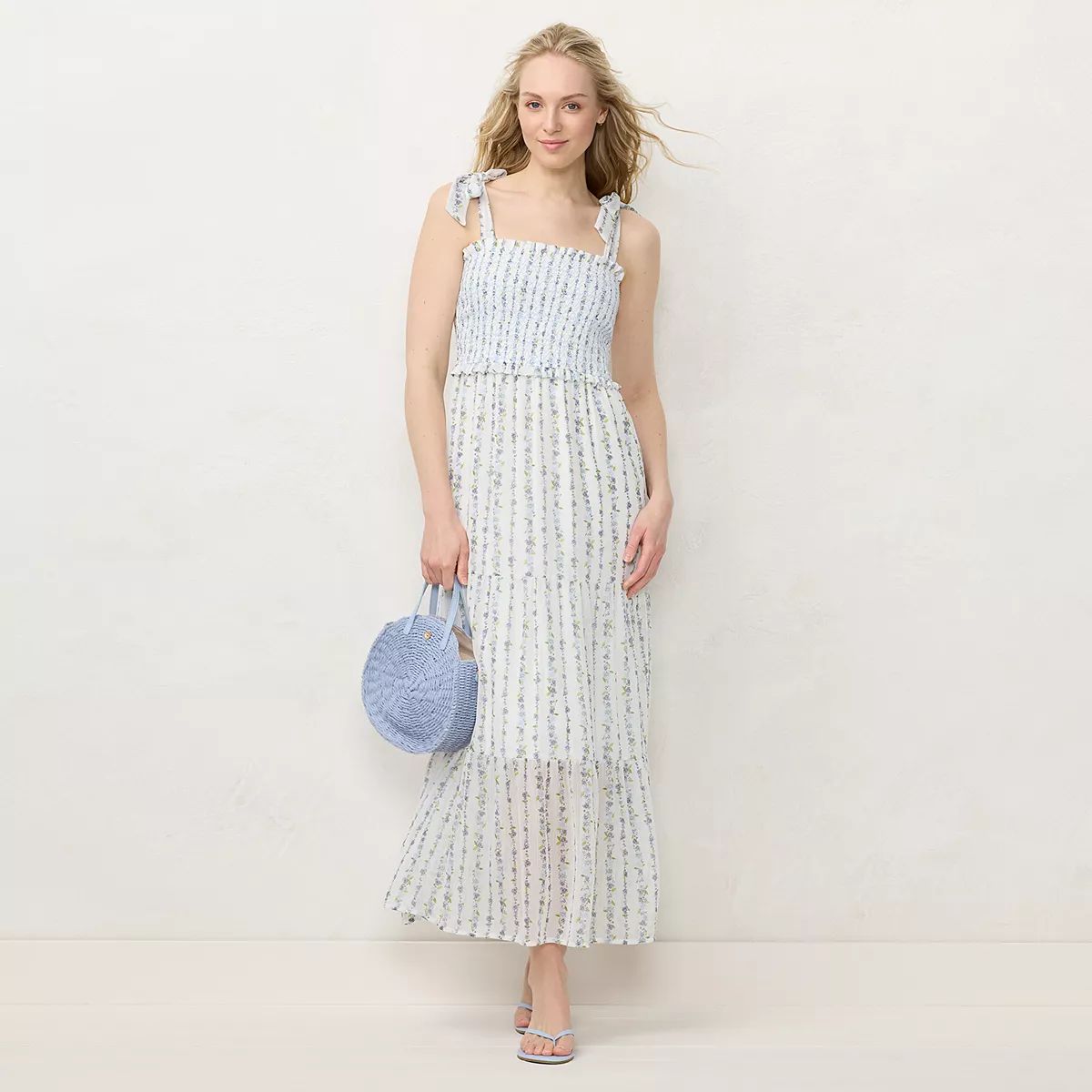 Women's LC Lauren Conrad Smocked Bodice Maxi Dress | Kohl's