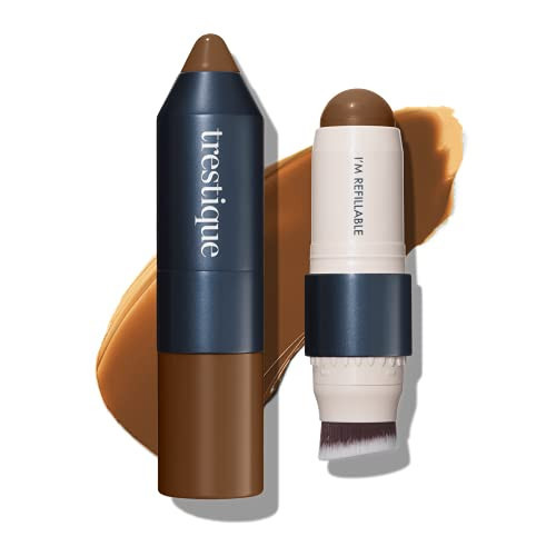 trestique Bronzer Stick, Refillable Contour Stick With Built-In Blending Brush, Sustainable Contour Makeup, Clean Beauty Cream Bronzer | Amazon (US)