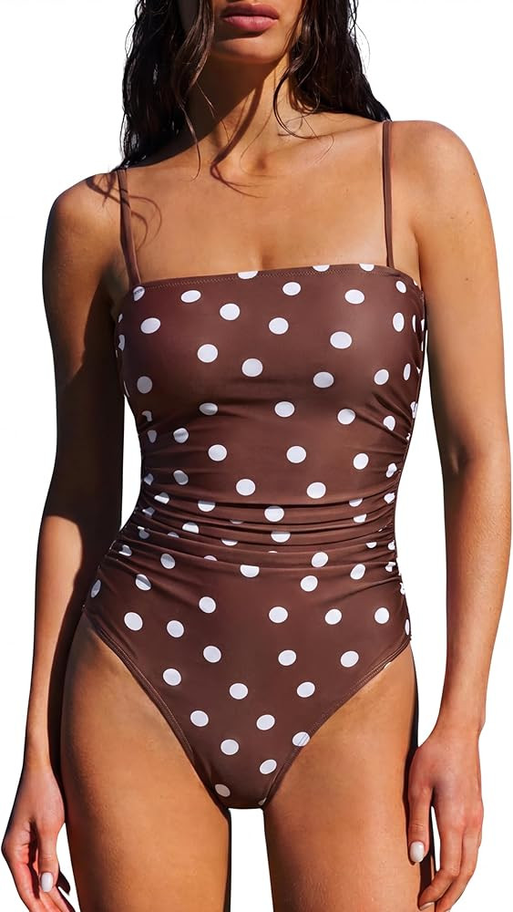 SUUKSESS Women Sexy One Piece Swimsuit Tummy Control Square Neck Bathing Suit | Amazon (US)