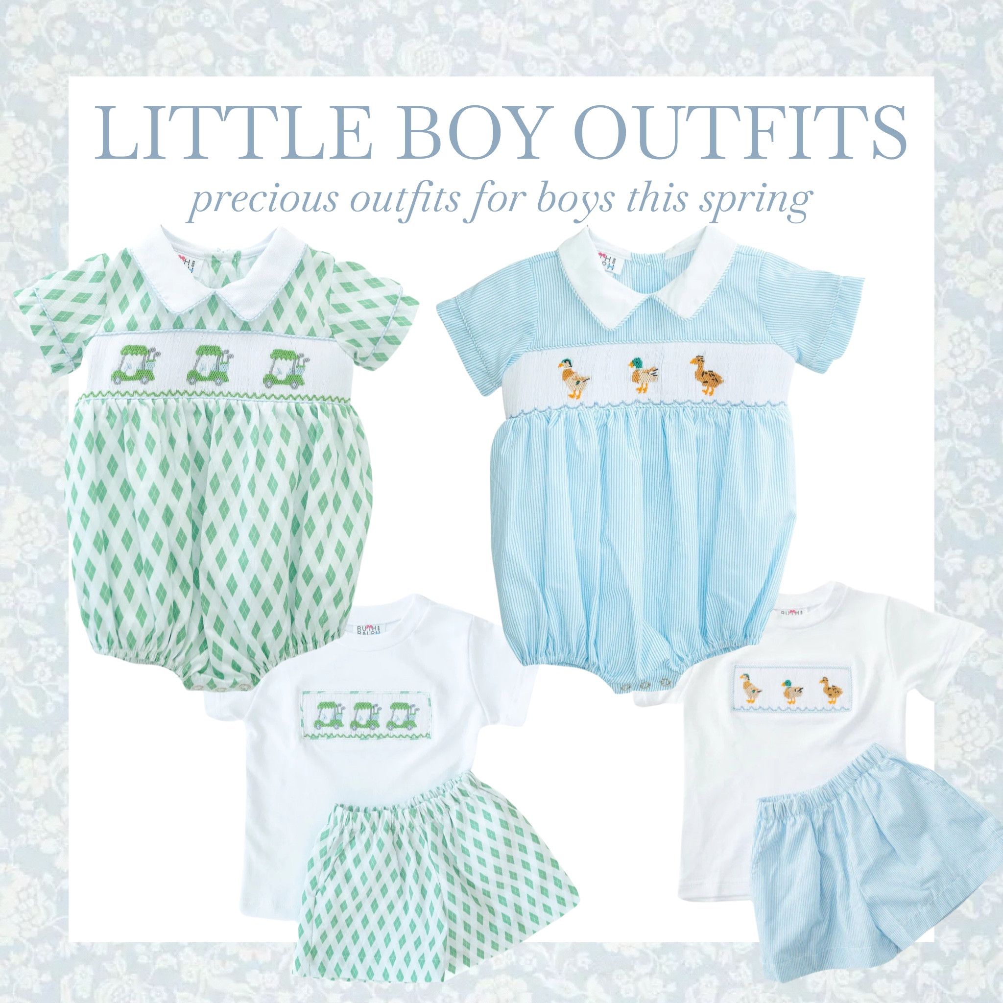 I’ve found the cutest spring outfits for boys featuring ducks and golf prints! 🦆⛳️ Perfect for sunny days and outdoor fun, these playful prints are sure to make your little one look adorable while keeping them comfy and stylish. Perfect for a day at the park, Easter, or just enjoying the season! 🌸

#SpringStyle #LittleBoyFashion #LTKKids #GolfStyle #DuckPrint #CuteAndComfy #BoysOutfits #SpringWardrobe #StylishKids #OutdoorFun #boy #boyclothes #boyfashion 

#LTKBaby #LTKFindsUnder50 #LTKKids