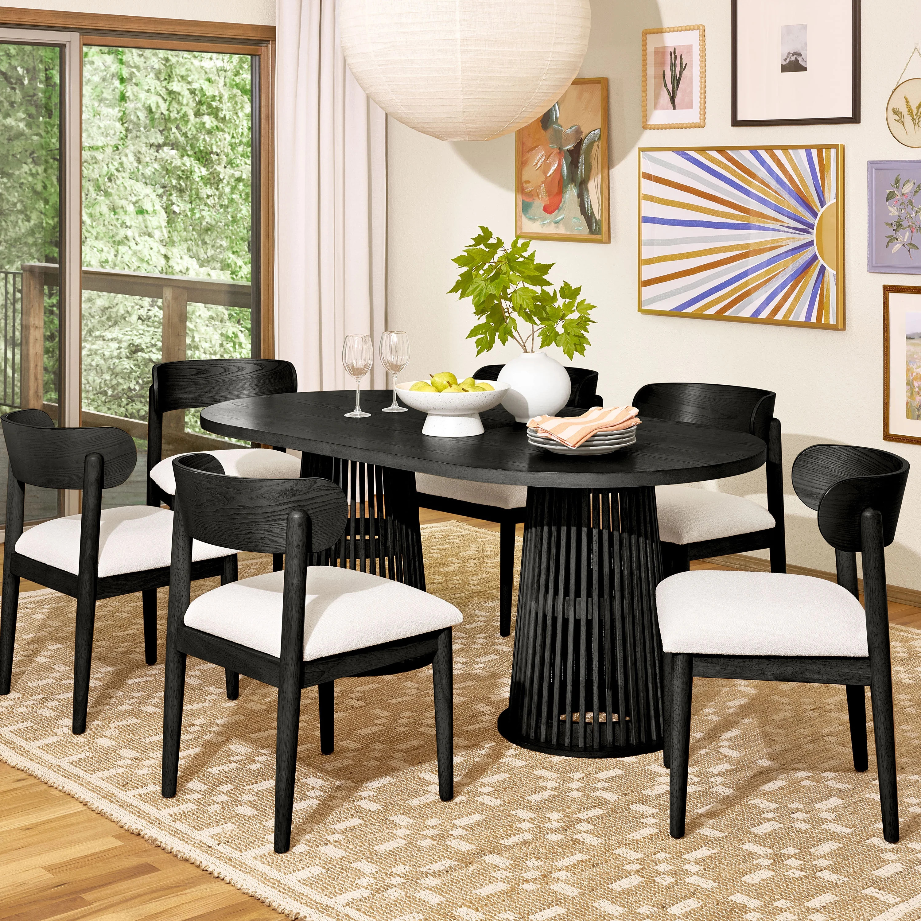 Beautiful by Drew Oval Dining Table, Rich Black | Walmart (US)