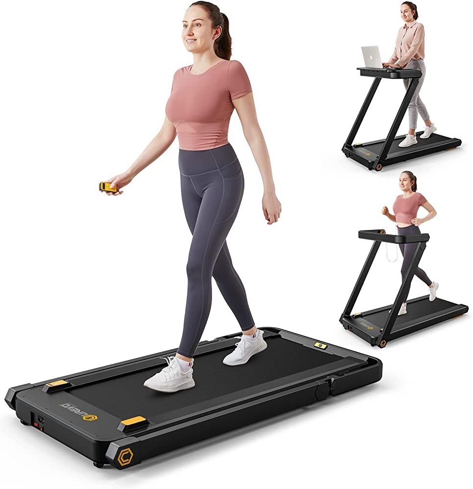 UREVO URTM012 3 in 1 Under Desk Walking Treadmill with Removable Desk, Treadmills, 50.9x27.2x37.4... | Amazon (US)