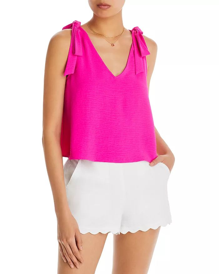 Cropped Tie Shoulder Top | Bloomingdale's (US)