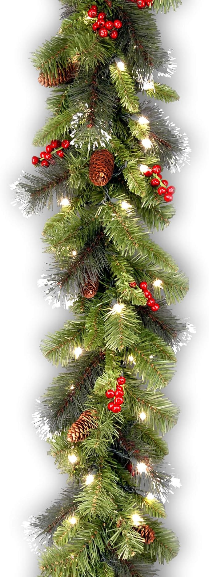 National Tree Company 9 ft Pre-Lit Crestwood Spruce Artificial Christmas Garland, Christmas Decor... | Amazon (US)
