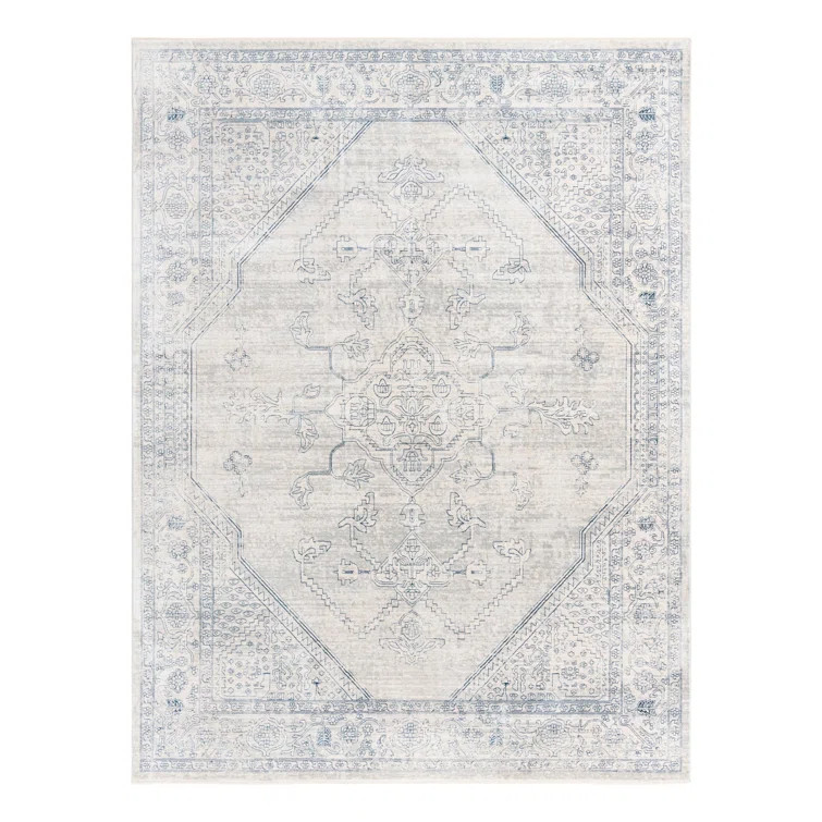 Alabama Power Loom Performance Gray/Blue Rug | Wayfair North America