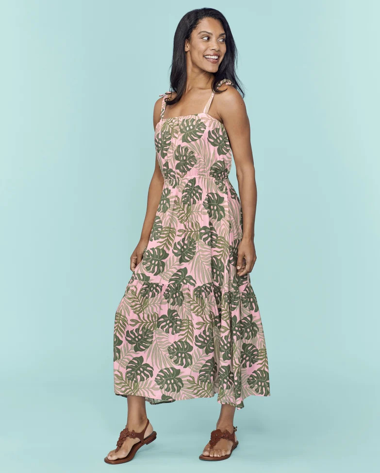 Womens Matching Family Tropical Tiered Dress - rose pottery | The Children's Place