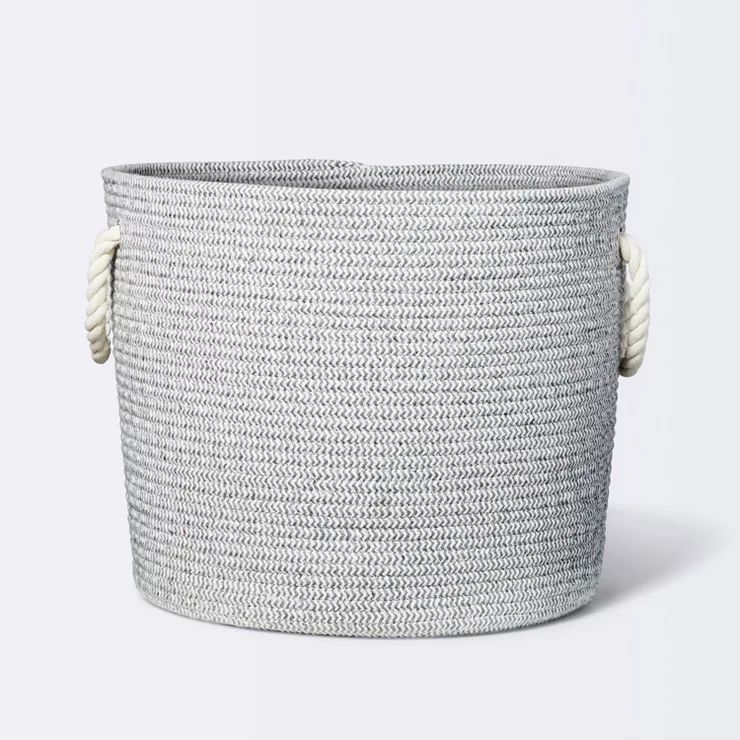 Coiled Rope Storage Bin Large Chevron - Cloud Island™ Gray | Target