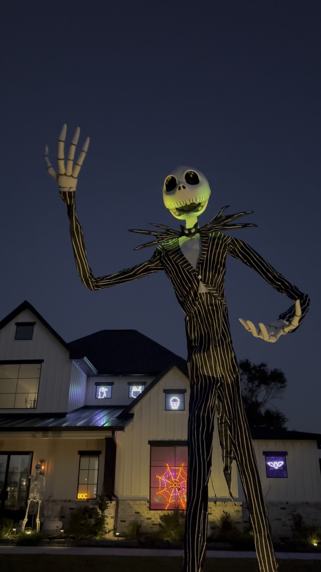 13ft animatronic Jack Skellington! He’s so cool!!! He lights up, sings 3 songs, and moves his head. You can post his arms and switch out his eyes to make a scary face too. I’m obsessed. He will sell out just like the other 12ft skeletons did. 

Home Depot skeleton, giant skeleton, nightmare before Christmas

#LTKHalloween #LTKSeasonal #LTKHoliday