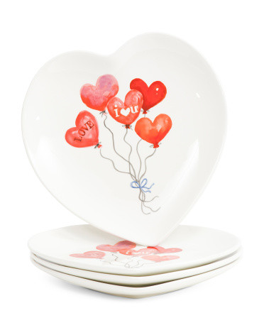 4pk 10in Love Balloon Heart Plates | Kitchen & Dining Room | Marshalls | Marshalls