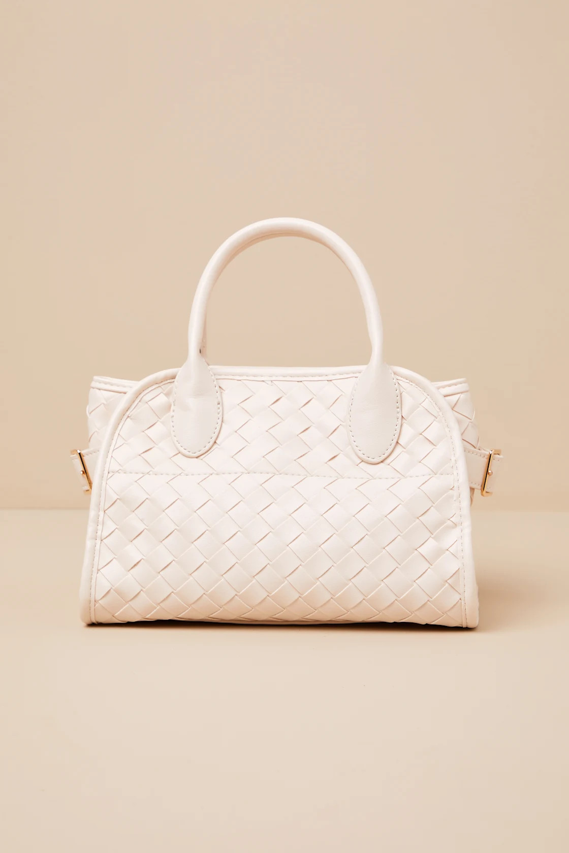 Lachie Cream Woven Vegan Leather Crossbody Bag | Lulus