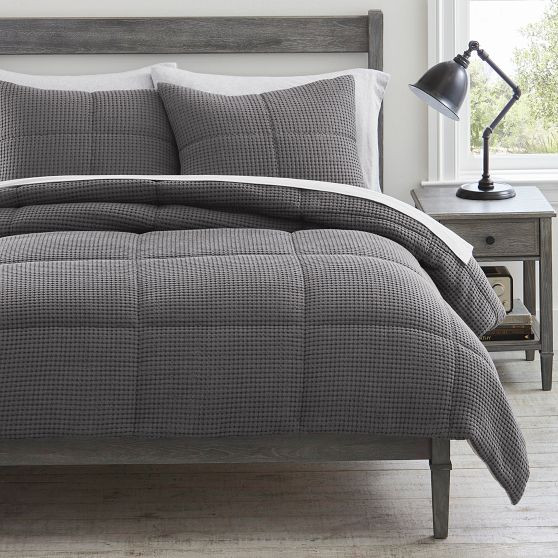 Waffle Jersey Back Comforter | Pottery Barn Teen