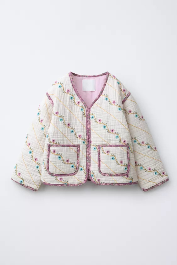 EMBROIDERED PADDED JACKET | Zara UK