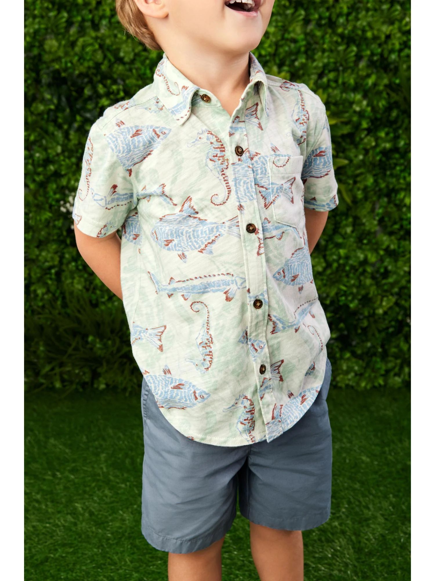 Carter's Child of Mine Toddler Boy Button Up Shirt, Sizes 12M-5T | Walmart (US)