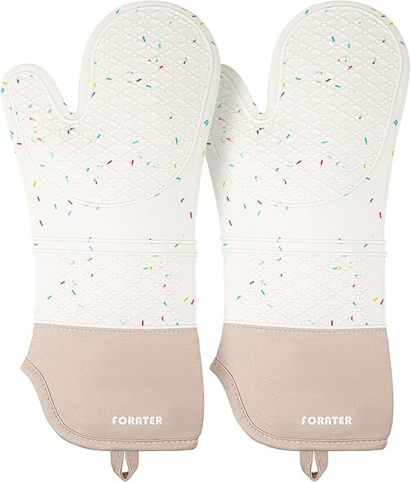 Extra Long Silicone Oven Mitts, 500°F Heat Resistant Non-Slip Kitchen Gloves 15'' Oven Mittens w... | Amazon (CA)