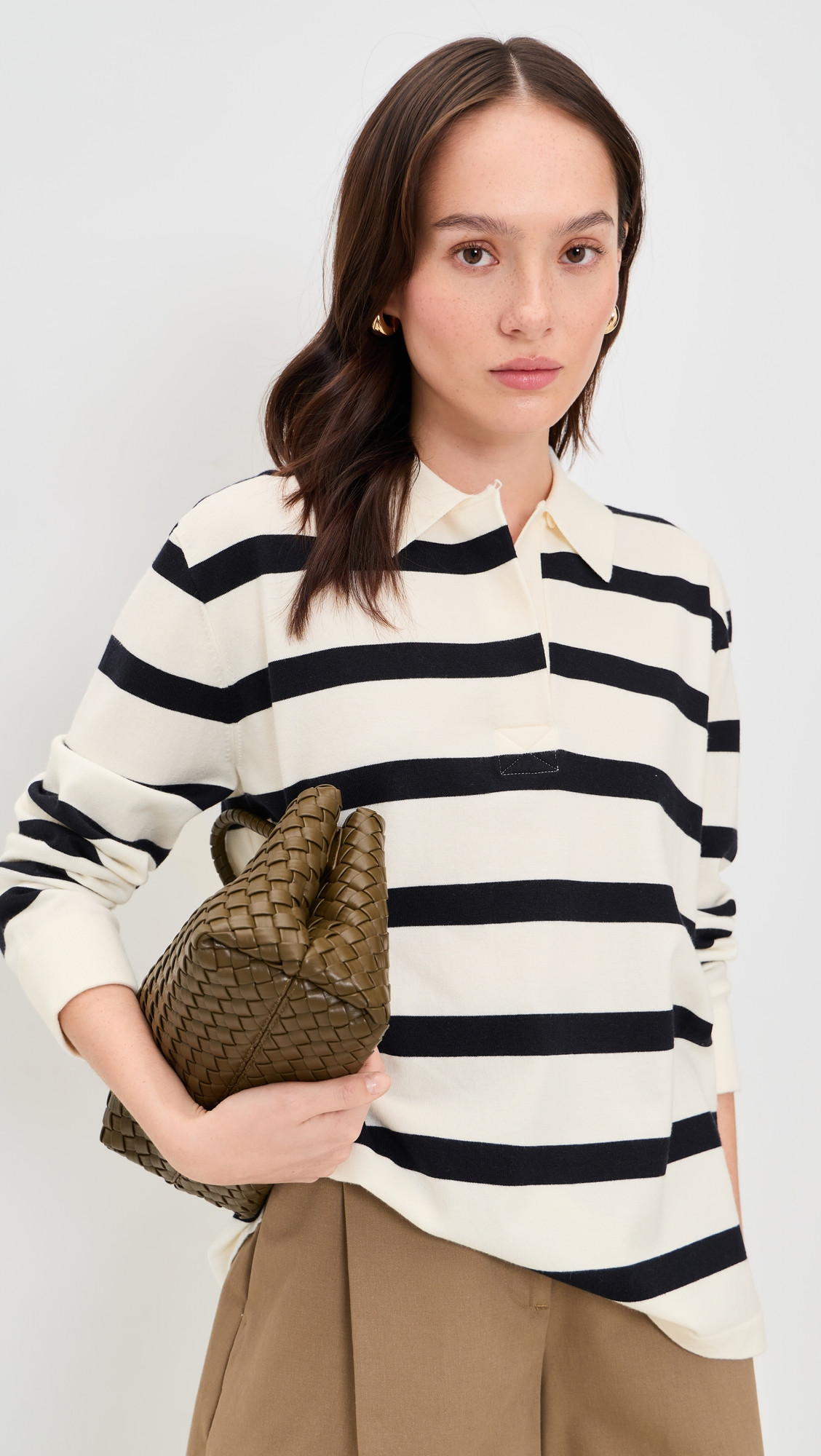 Jenni Kayne Post Pullover Ivory and Navy Stripe Ivory/Navy Stripe L | Shopbop