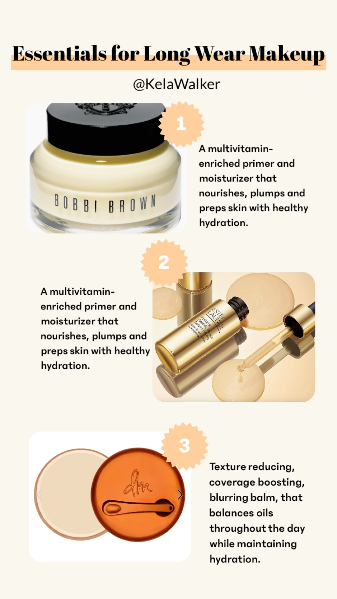 Want long lasting  makeup? Prep your skin with these products to maintain your look throughout the day. I just started using them and already see a difference in my makeup 10 hours after application   

#LTKfindsunder100 #LTKbeauty #LTKover40