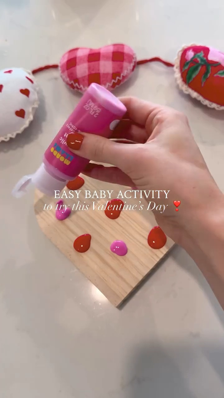 Try this easy activity with your little one before Valentine’s Day 👶🏼🎨❣️✨

This is such an easy activity to do with your baby or toddler and will make the most precious Valentine’s keepsake ❤️

All you need to do is add paint to a wooden heart, slide it into a ziploc bag, tape it to a flat surface, and let your little one play & create 🎨



Send this to a parent friend & follow along for more fun mom ideas 😊

#valentinesdayactivities #valentinesdaybaby #valentinesday #babyactivities #babyactivityideas

#LTKKids #LTKmomlife #LTKBaby